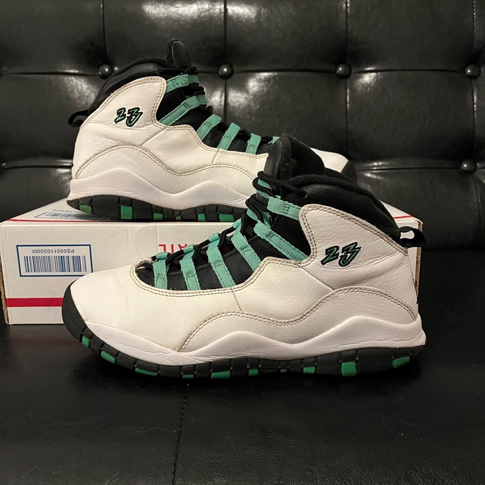 Air Jordan  10 Women's Shoes White and Green